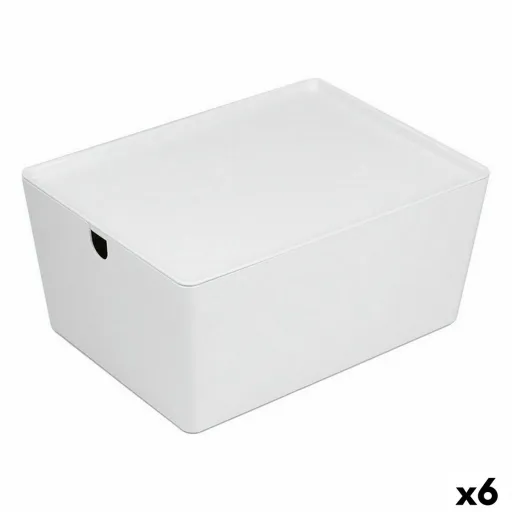 Caixa de Organização Empilhável Confortime Com Tampa 35 x 26 x 16 cm (6 Unidades)