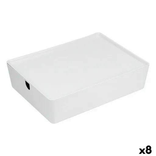 Caixa de Organização Empilhável Confortime Com Tampa 35 x 26 x 8,5 cm (8 Unidades)