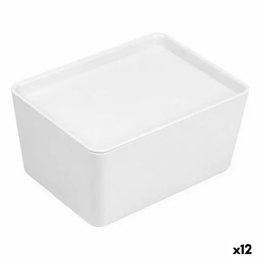 Caixa de Organização Empilhável Confortime Com Tampa 17,5 x 13 x 8,5 cm (12 Unidades)