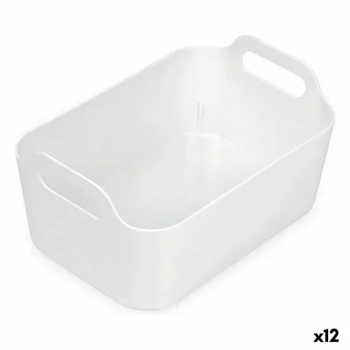 Cesta Multiusos Confortime Branco 33 x 23,5 x 15,4 cm (12 Unidades)