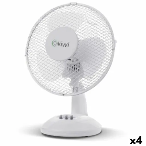 Ventilador de Mesa Kiwi Branco Ø 27 cm 21W (4 Unidades)