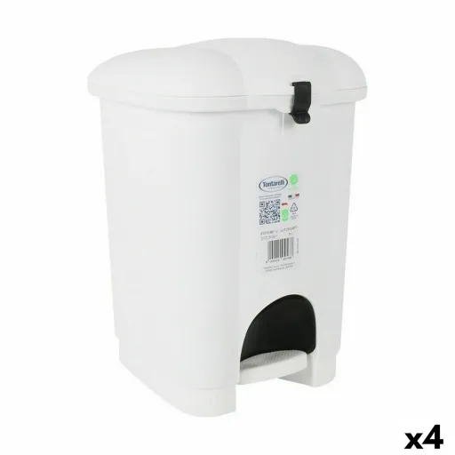 Caixote do Lixo com Pedal Tontarelli Carolina 6 L Branco 20 x 22,5 x 29,7 cm (4 Unidades)