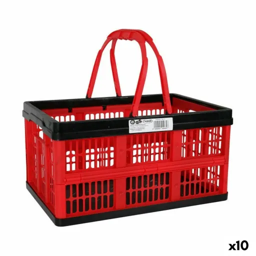 Caixa Dobrável com Alças Tontarelli Voilà 16 L Vermelho 39 x 25,5 x 21 cm (10 Unidades)