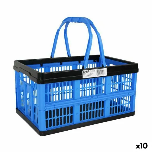 Caixa Dobrável com Alças Tontarelli Voilà Azul 16 L 39 x 25,5 x 21 cm (10 Unidades)