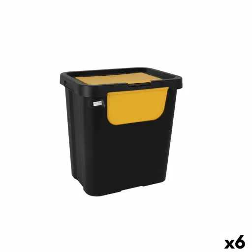 Caixote de Lixo para Reciclagem Tontarelli Moda Double Amarelo (6 Unidades) 24 L