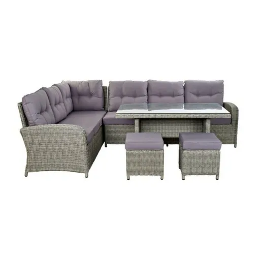 Conjunto de Sofá e Mesa DKD Home Decor Exterior 267 x 204 x 90 cm (4 pcs)