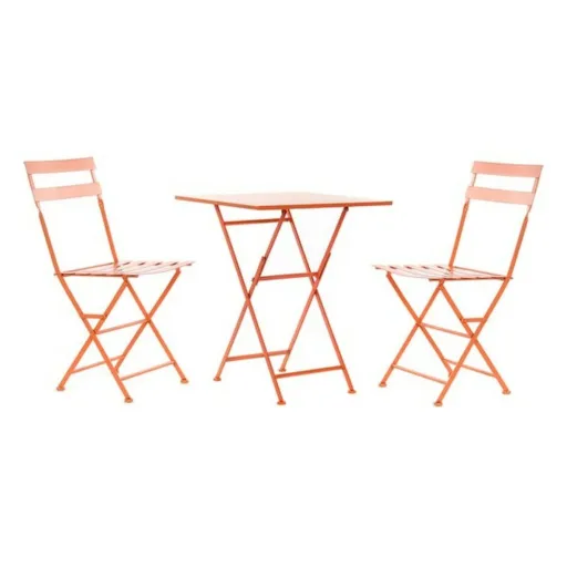 Conjunto de Mesa com 2 Cadeiras DKD Home Decor MB-177412 Coral 60 x 60 x 75 cm (3 pcs)