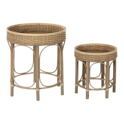 Mesa de Apoio DKD Home Decor 8424001811281 49 x 49 x 55 cm Natural