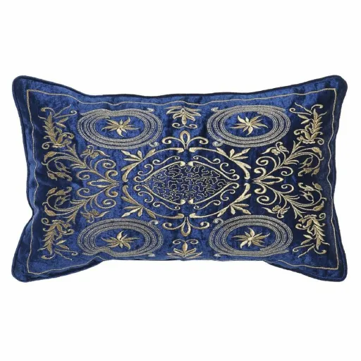 Almofada DKD Home Decor 8424001850358 Dourado 50 x 10 x 30 cm Azul Marinho