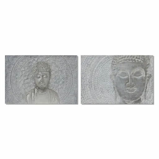 Pintura DKD Home Decor 120 x 2,8 x 80 cm Buda Oriental (2 Unidades)