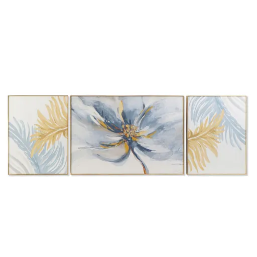 Pintura DKD Home Decor Bloemen (240 x 3 x 80 cm)