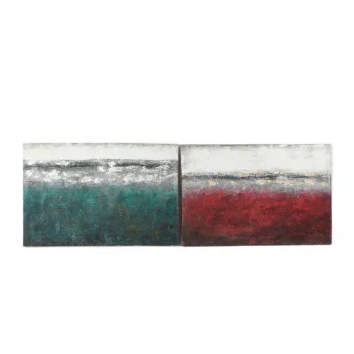 Pintura DKD Home Decor 120 x 3,5 x 80 cm Abstrato Moderno (2 Unidades)