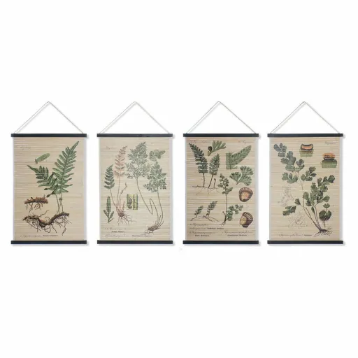 Tela DKD Home Decor Bloemen 60 x 2 x 90 cm Cottage (4 Peças)