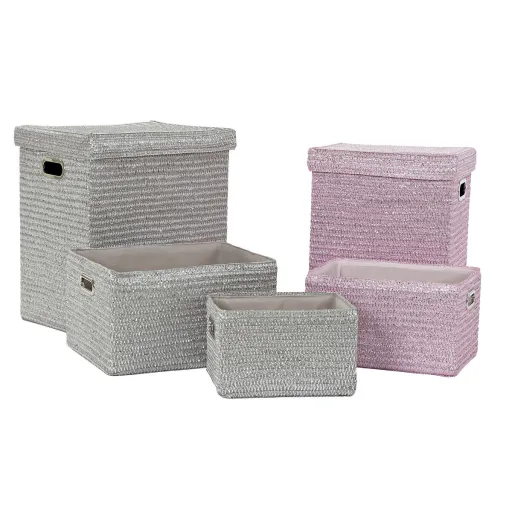 Conjunto de Cestas DKD Home Decor Polipropileno (42 x 33 x 50 cm) (5 pcs)