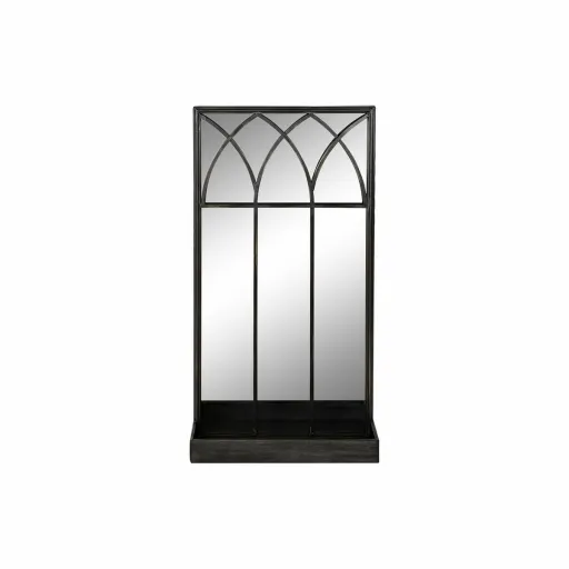 Espelho com Suporte DKD Home Decor Preto Metal Espelho 40 x 12 x 80 cm