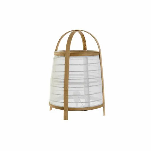 Lâmpada de Mesa DKD Home Decor Branco Natural Bambu 40 W 220 V 32 x 32 x 45,5 cm