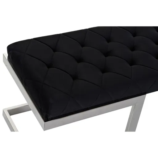 Banqueta DKD Home Decor   Preto Poliéster Aço (140 x 40 x 40 cm)