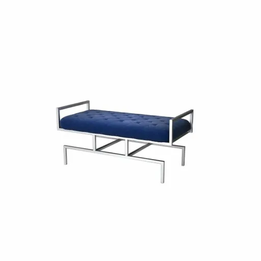 Banqueta DKD Home Decor   Azul Poliéster Aço (97 x 44 x 46 cm)