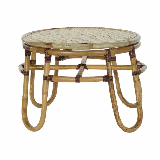 Mesa de Apoio DKD Home Decor Bambu Rotim (60 x 60 x 42 cm)