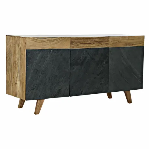 Aparador DKD Home Decor 8424001826971 145 x 42 x 74 cm Preto Castanho Acácia