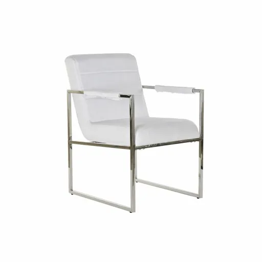 Cadeira DKD Home Decor Poliéster Aço Branco (56 x 68 x 92 cm)