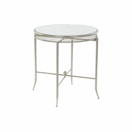 Mesa de Apoio DKD Home Decor Prateado Metal Espelho 56 x 56 x 56 cm