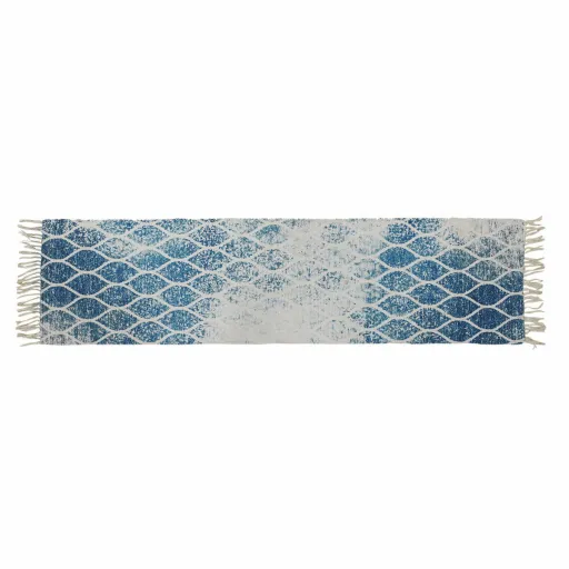 Tapete DKD Home Decor Azul Algodão Chenille (60 x 240 x 1 cm)