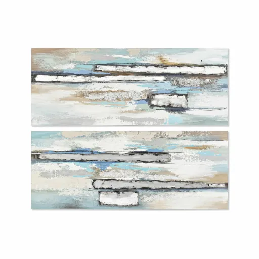 Pintura DKD Home Decor 150 x 3 x 60 cm Abstrato Moderno (2 Unidades)