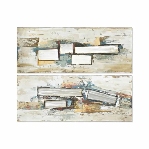 Pintura DKD Home Decor 150 x 3 x 60 cm Abstrato Loft (2 Unidades)