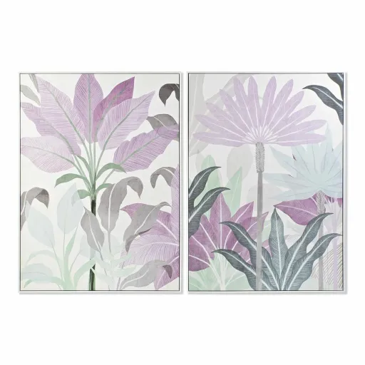 Pintura DKD Home Decor 103,5 x 4,5 x 144 cm Tropical (2 Unidades)