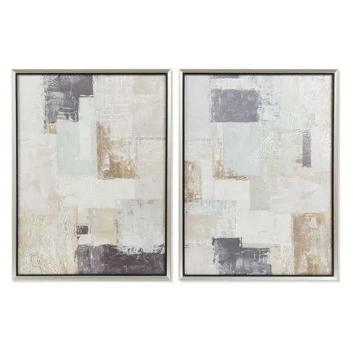 Pintura DKD Home Decor Abstrato 60 x 3 x 80 cm Moderno (2 Unidades)