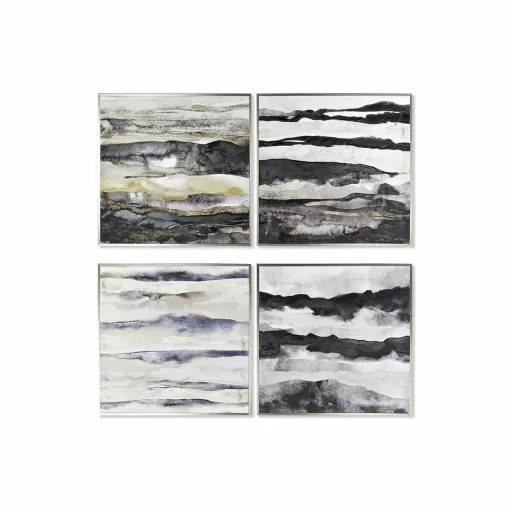 Pintura DKD Home Decor 79 x 2,5 x 79 cm Abstrato Moderno (4 Peças)