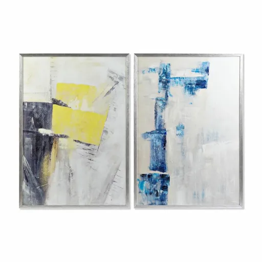 Pintura DKD Home Decor Abstrato 70 x 3 x 100 cm Urbana (2 Unidades)