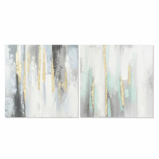 Pintura DKD Home Decor Abstrato 80 x 3 x 80 cm Moderno (2 Unidades)