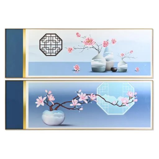 Pintura DKD Home Decor 180 x 3 x 60 cm Oriental (2 Unidades)