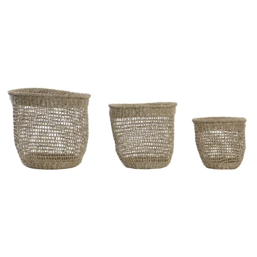 Conjunto de Cestas DKD Home Decor 35 x 35 x 35 cm Boho