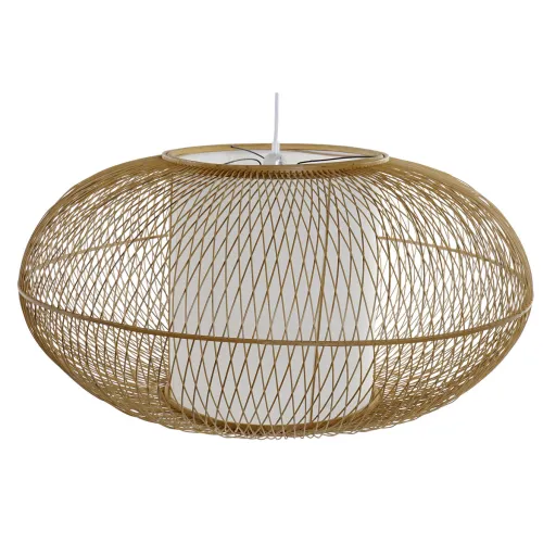 Candeeiro de Teto DKD Home Decor Branco Natural Bambu 40 W 83 x 83 x 40 cm