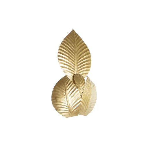 Luminária de Parede DKD Home Decor Dourado Metal 220 V 50 W Folha de Planta (37 x 14 x 58 cm)