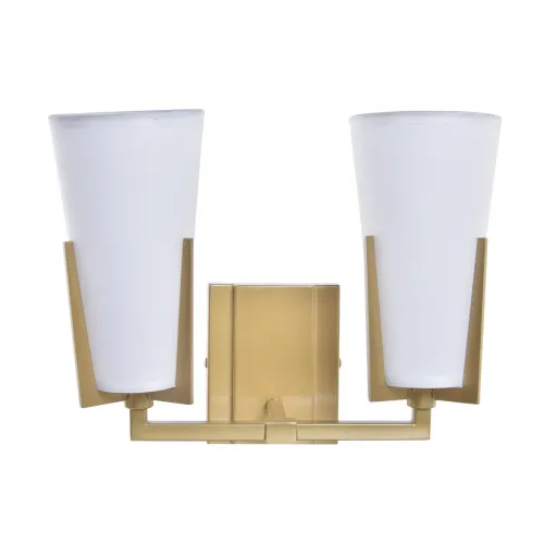 Luminária de Parede DKD Home Decor Cristal Dourado Metal Poliéster Branco (30 x 18 x 23 cm)