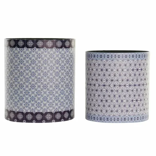 Conjunto de Cubos DKD Home Decor Azul Madeira (31,5 x 23 x 35,3 cm)