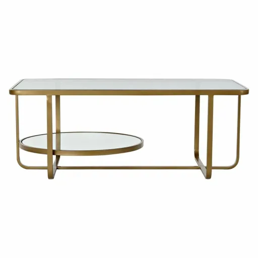 Mesa de Centro DKD Home Decor Metal Cristal 90 x 50 x 35 cm