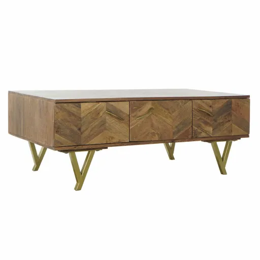 Mesa de Centro DKD Home Decor Metal Madeira de Mangueira (120 x 60,5 x 46 cm)