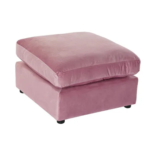 Repousa Pés DKD Home Decor Cor de Rosa Poliéster Moderno (55 x 55 x 30 cm)