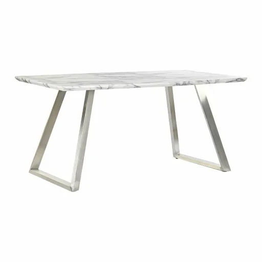 Mesa de Jantar DKD Home Decor Aço Branco 160 x 90 x 76 cm Madeira MDF