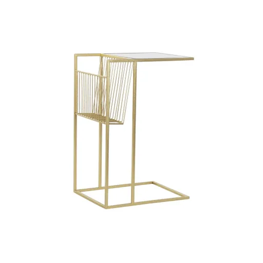 Porta-Revistas DKD Home Decor Dourado Metal Espelho 48 x 35 x 71 cm