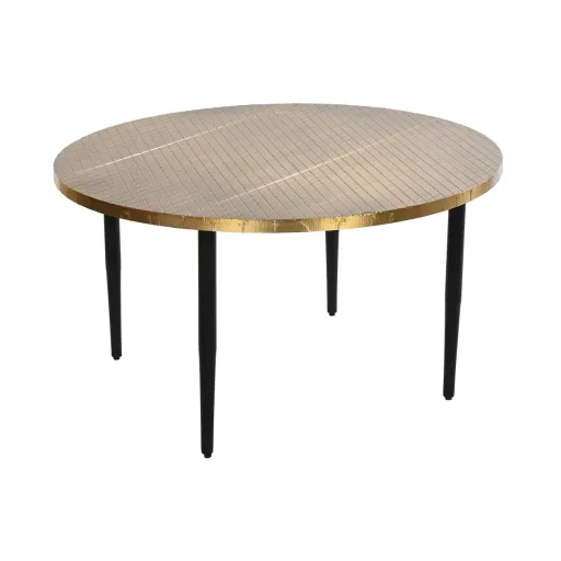 Mesa de Centro DKD Home Decor Glamour Preto Dourado Madeira Metal 85 x 85 x 45 cm