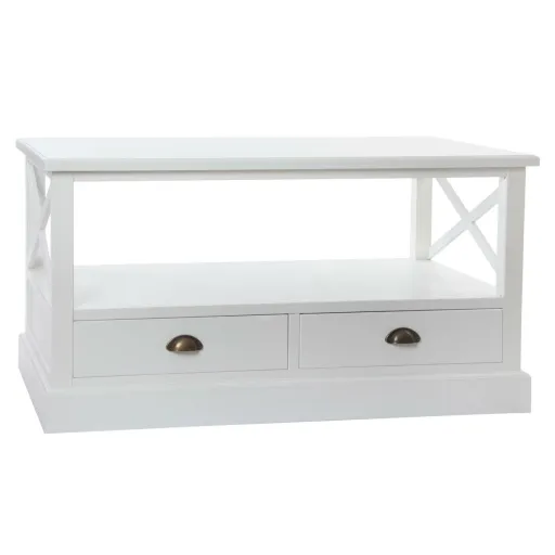 Mesa de Centro DKD Home Decor Branco Madeira (108 x 48 x 56,5 cm)