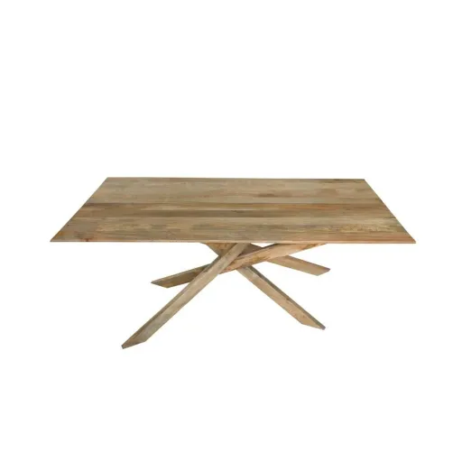 Mesa de Jantar DKD Home Decor Natural Madeira de Mangueira (180 x 90 x 76 cm)