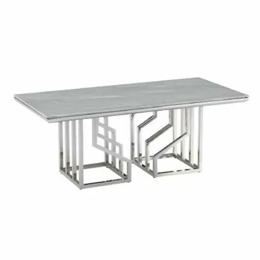 Mesa de Centro DKD Home Decor Branco Prateado Cristal Aço 120 x 60 x 40 cm