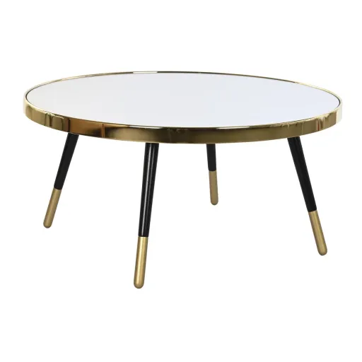 Mesa de Centro DKD Home Decor Glamour Dourado Prateado Aço Espelho 82,5 x 82,5 x 40 cm